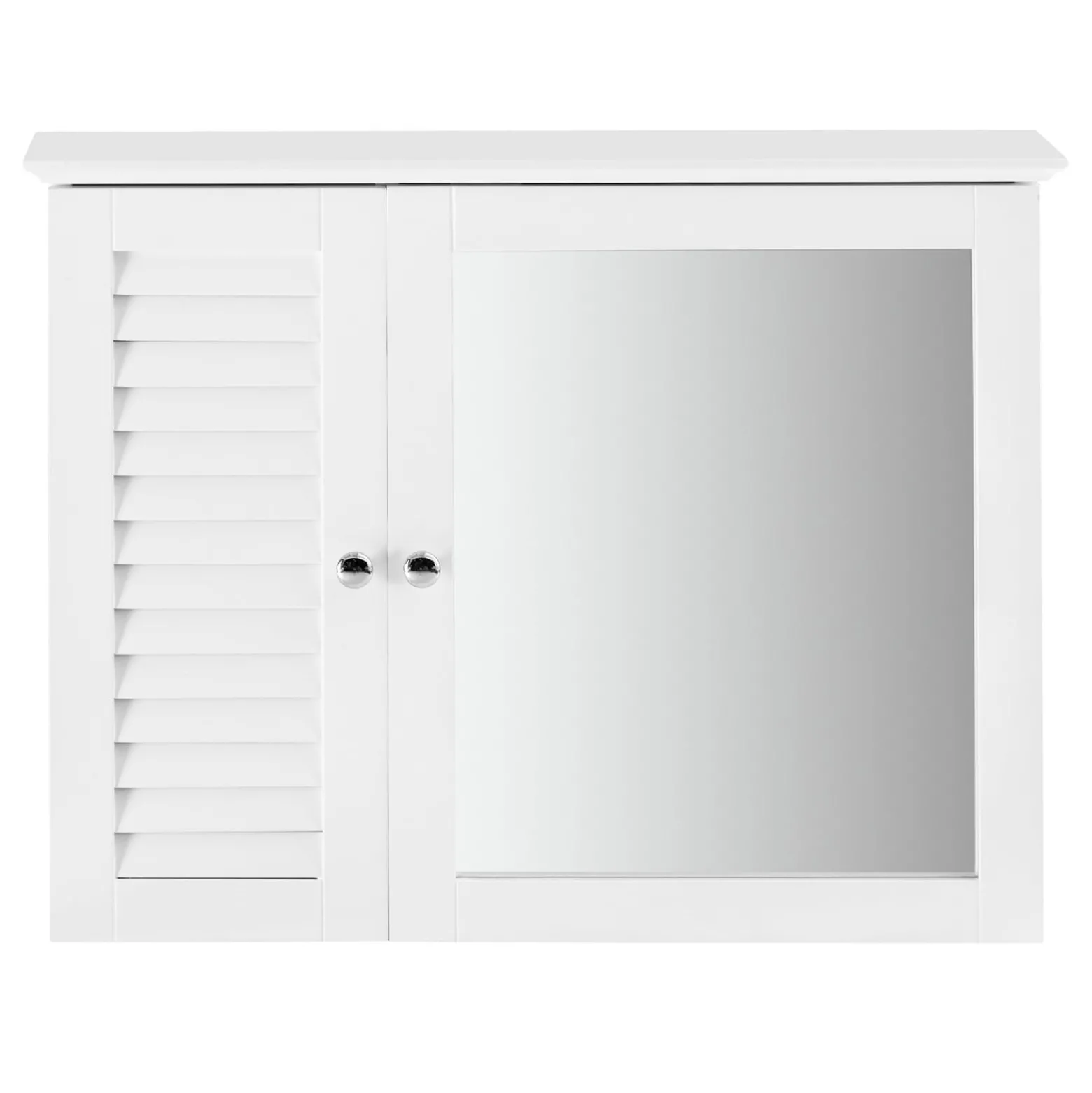 SoBuy Wisząca szafka z 2 drzwiczkami Biały 65x14x49cm BZR55-W