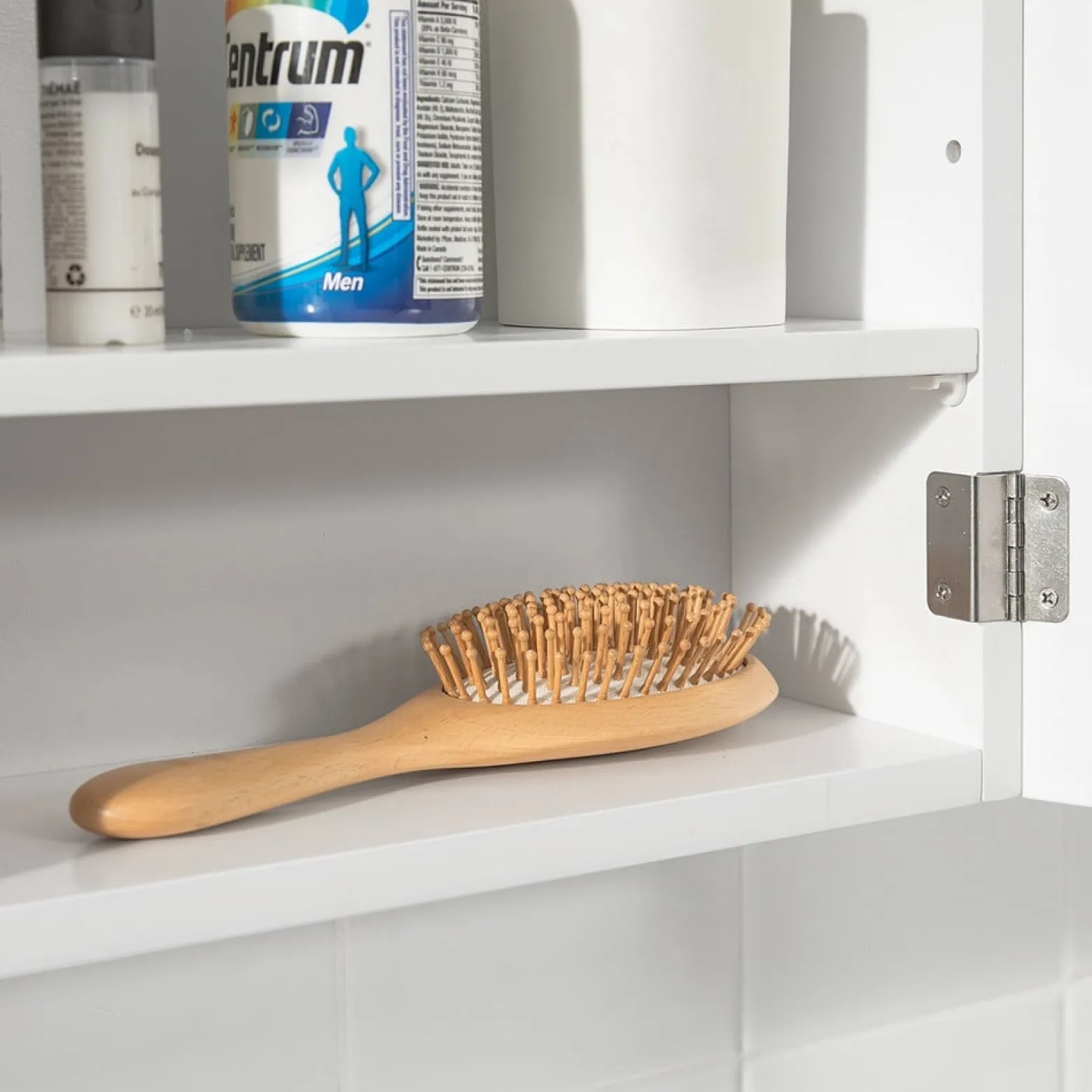 SoBuy Wisząca szafka z 2 drzwiczkami Biały 65x14x49cm BZR55-W