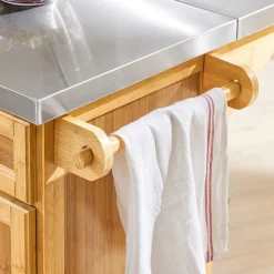 SoBuy Wyspa kuchenna z dwiema szufladami 115x71x92.5cm Funkcjonalny FKW69-N
