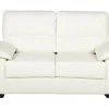Sofa kanapa dwuosobowa ekoskóra kremowa