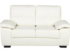 Sofa kanapa dwuosobowa ekoskóra kremowa