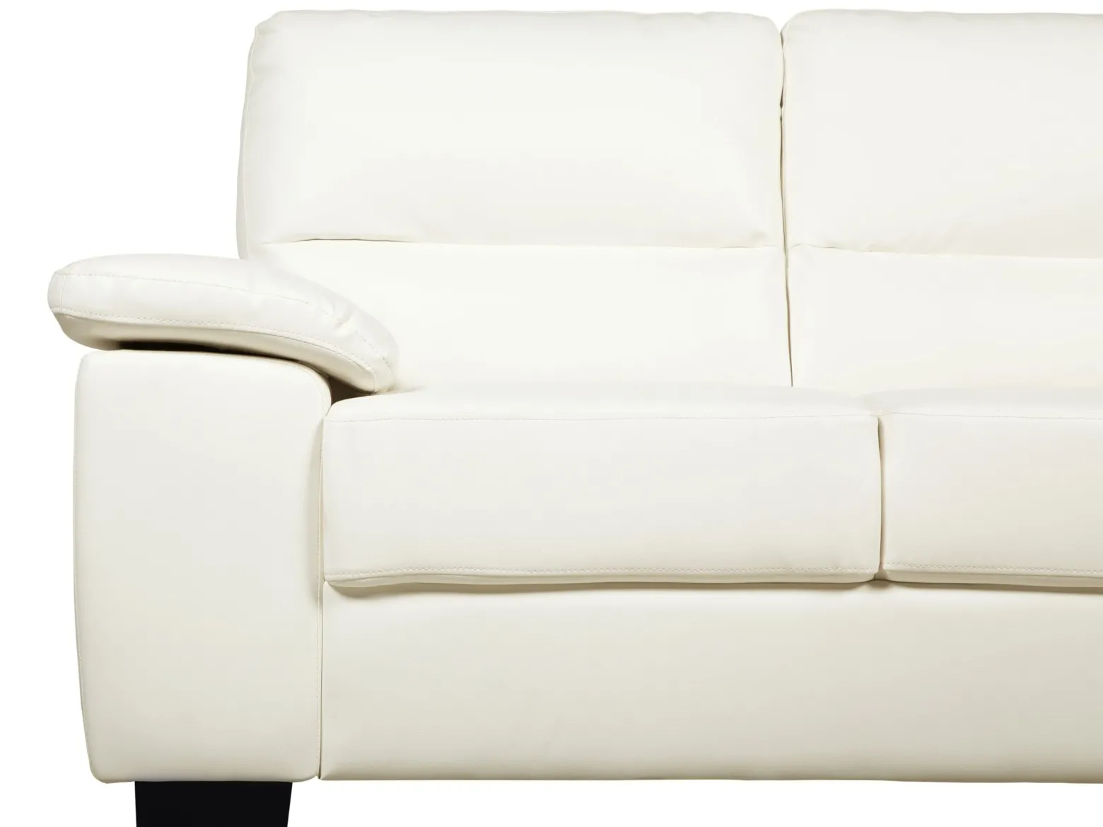 Sofa kanapa dwuosobowa ekoskóra kremowa