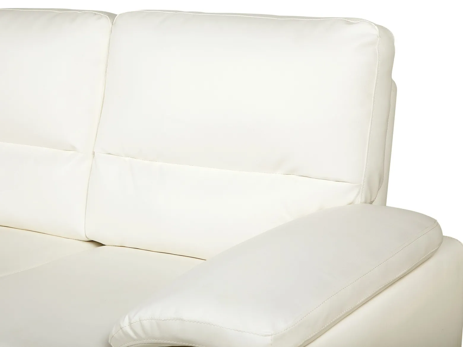 Sofa kanapa dwuosobowa ekoskóra kremowa