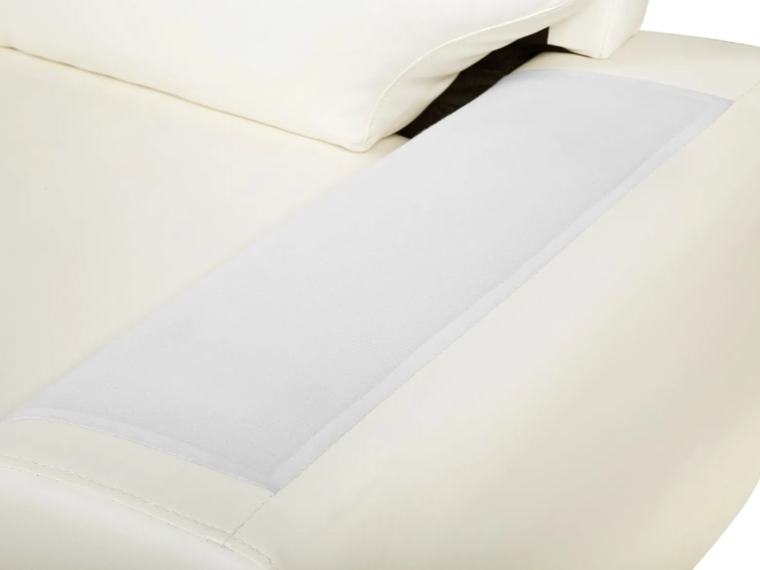 Sofa kanapa dwuosobowa ekoskóra kremowa