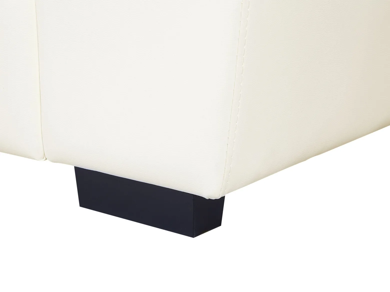 Sofa kanapa dwuosobowa ekoskóra kremowa