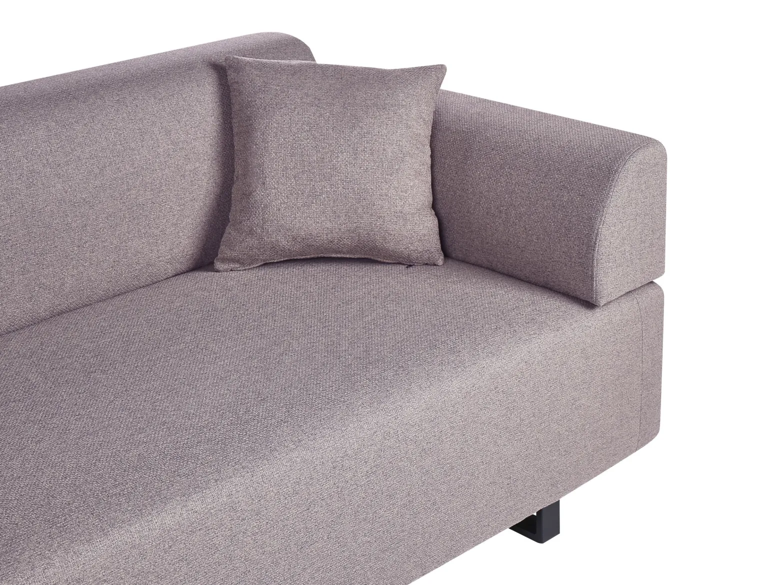 Sofa 3-osobowa ze stolikami brązowa