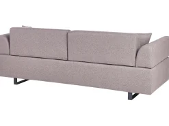 Sofa 3-osobowa ze stolikami brązowa