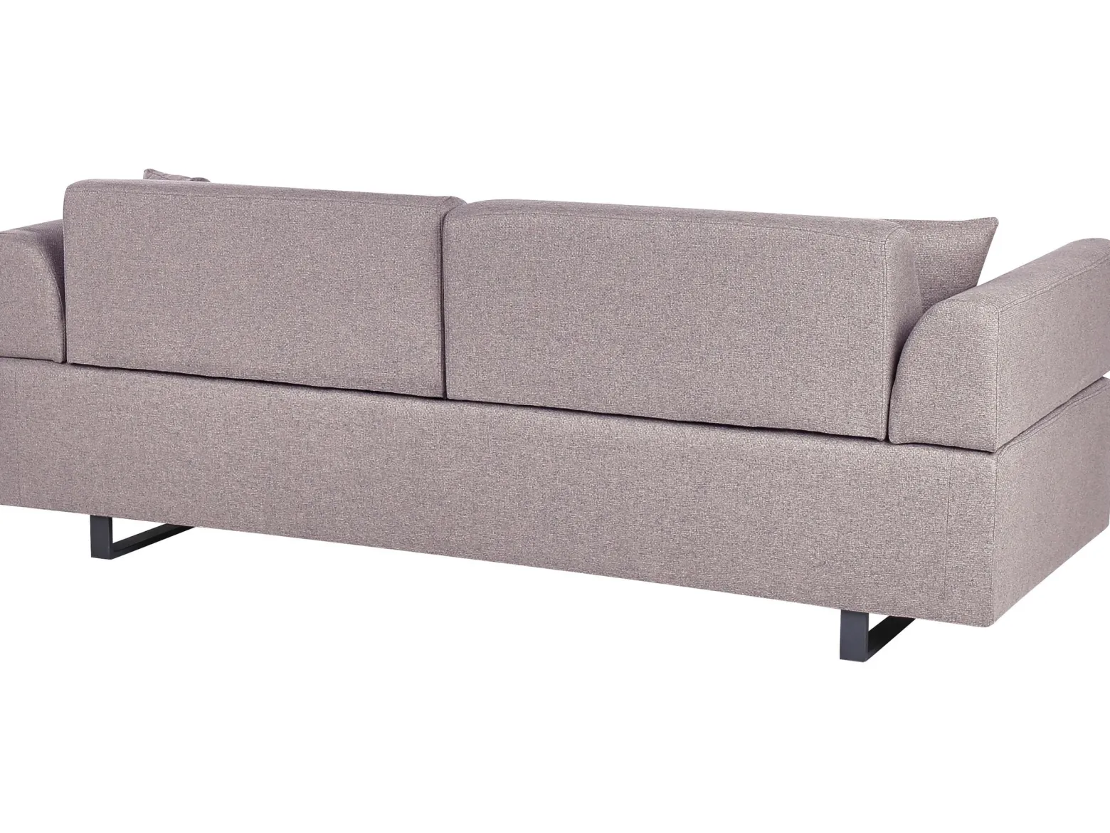 Sofa 3-osobowa ze stolikami brązowa