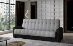 Sofa rozkładana z funkcją spania GARETT szara/czarna