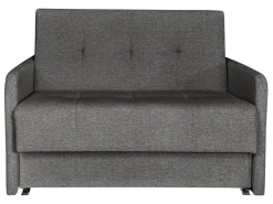 Sofa dwuosobowa Como z funkcja spania i pojemnikiem szara