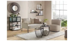Sofa dwuosobowa Cord nierozkładana beżowa
