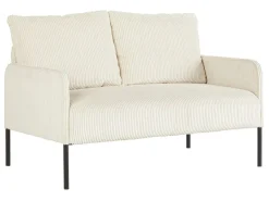 Sofa dwuosobowa Cord nierozkładana beżowa