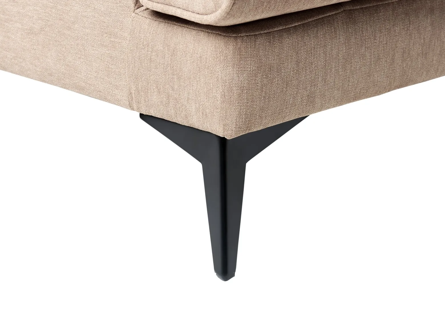 Sofa dwuosobowa tapicerowana jasnobrązowa