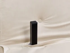 Sofa kanapa dwuosobowa welur beżowa