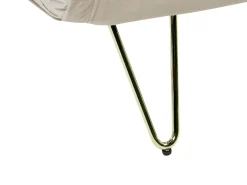 Sofa kanapa dwuosobowa welur beżowa