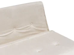 Sofa kanapa dwuosobowa welur beżowa