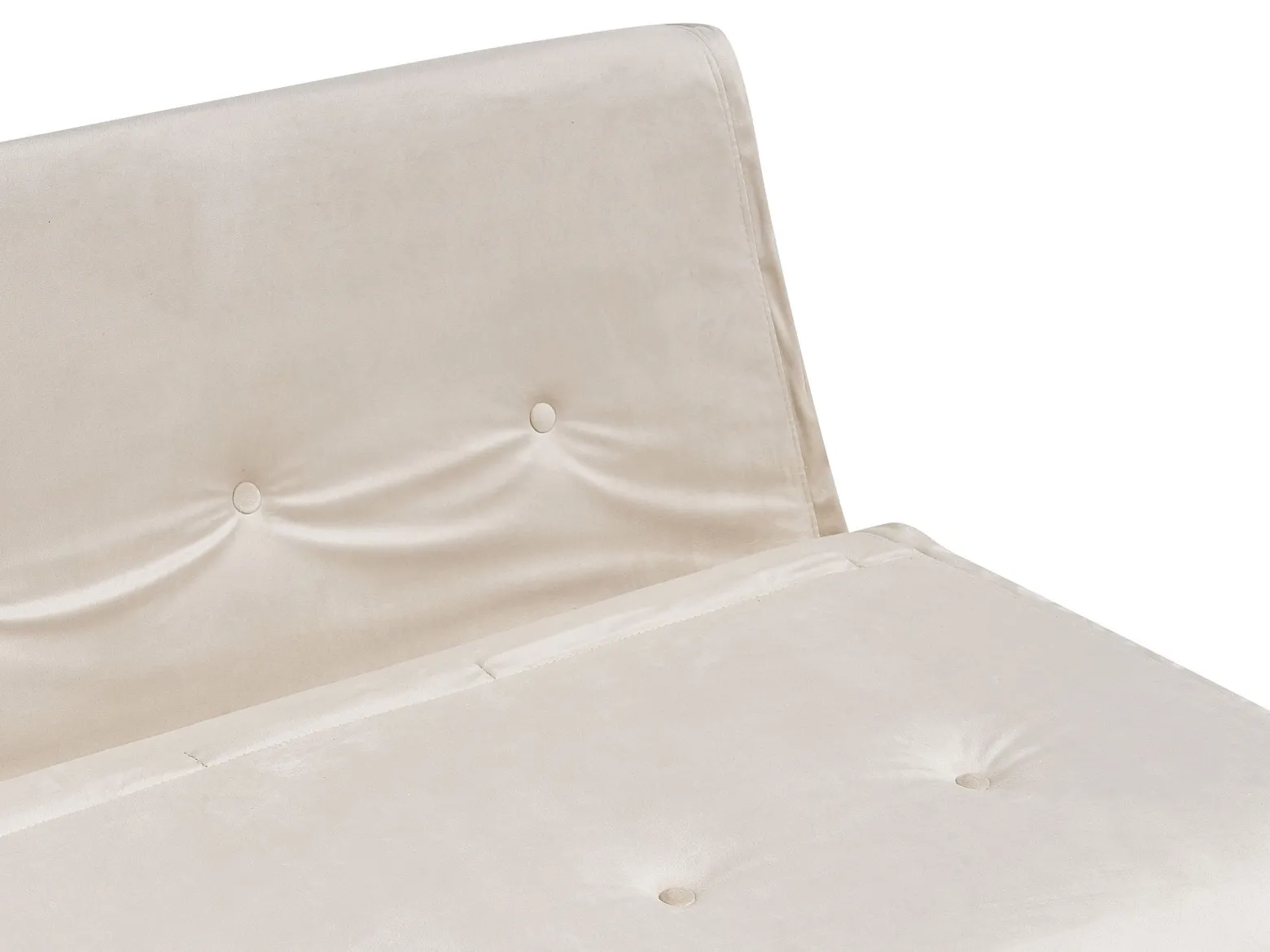 Sofa kanapa dwuosobowa welur beżowa