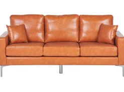 Sofa kanapa ekoskóra brązowa
