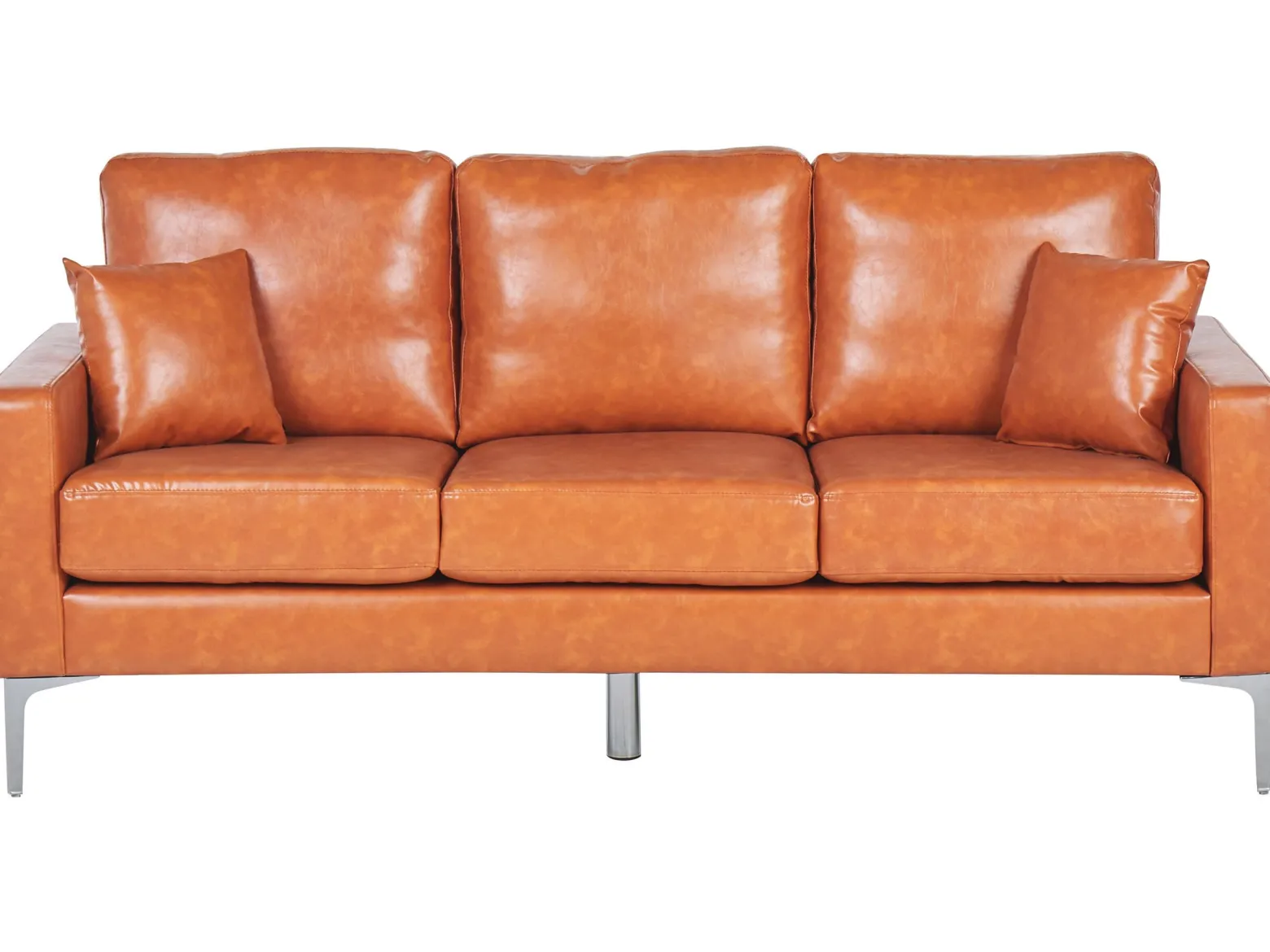 Sofa kanapa ekoskóra brązowa