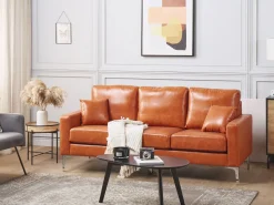 Sofa kanapa ekoskóra brązowa