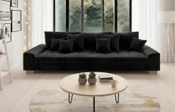 Sofa Kanapa Rozkładana z Funkcją Spania + Pojemnik do Salonu Magic Czarna