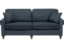 Sofa kanapa trzyosobowa tkanina szara