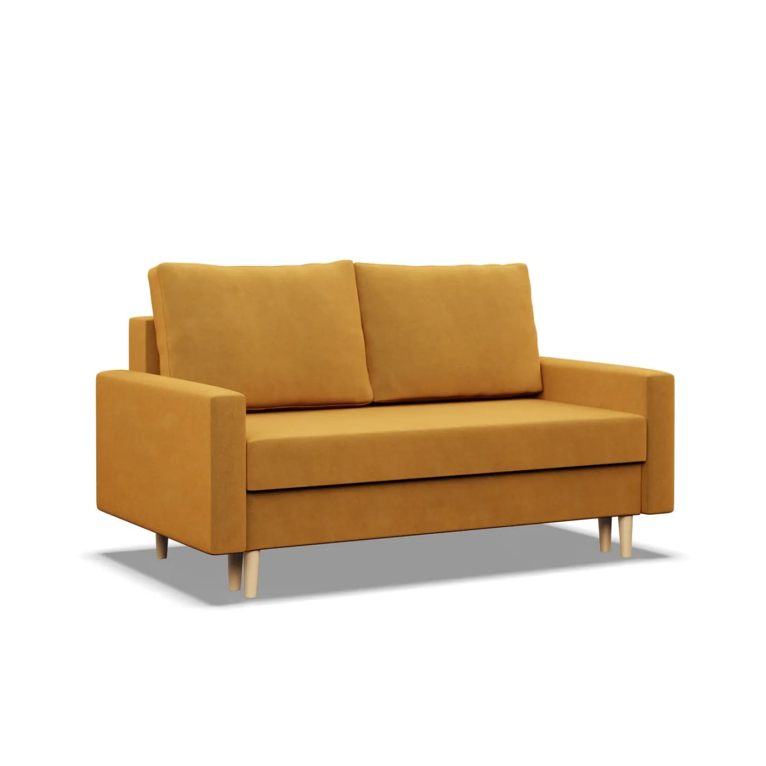 Sofa kanapa z funkcją spania ŻÓŁTA