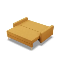 Sofa kanapa z funkcją spania ŻÓŁTA