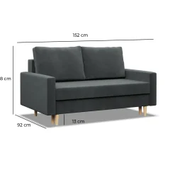 Sofa kanapa z funkcją spania ŻÓŁTA