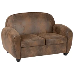 Sofa klubowa Stanis w stylu Vintage skóra ekologiczna