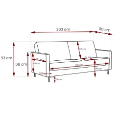 Sofa LUCA A madone 17031 chrom