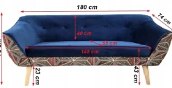 Sofa MELVI 3 osobowa riv 91