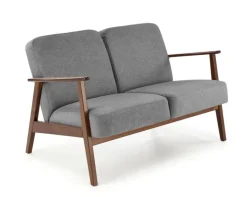 Sofa MILANO 2S szara/orzech dwuosobowa