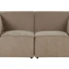 Sofa modułowa 2-osobowa sztruks beżowoszara