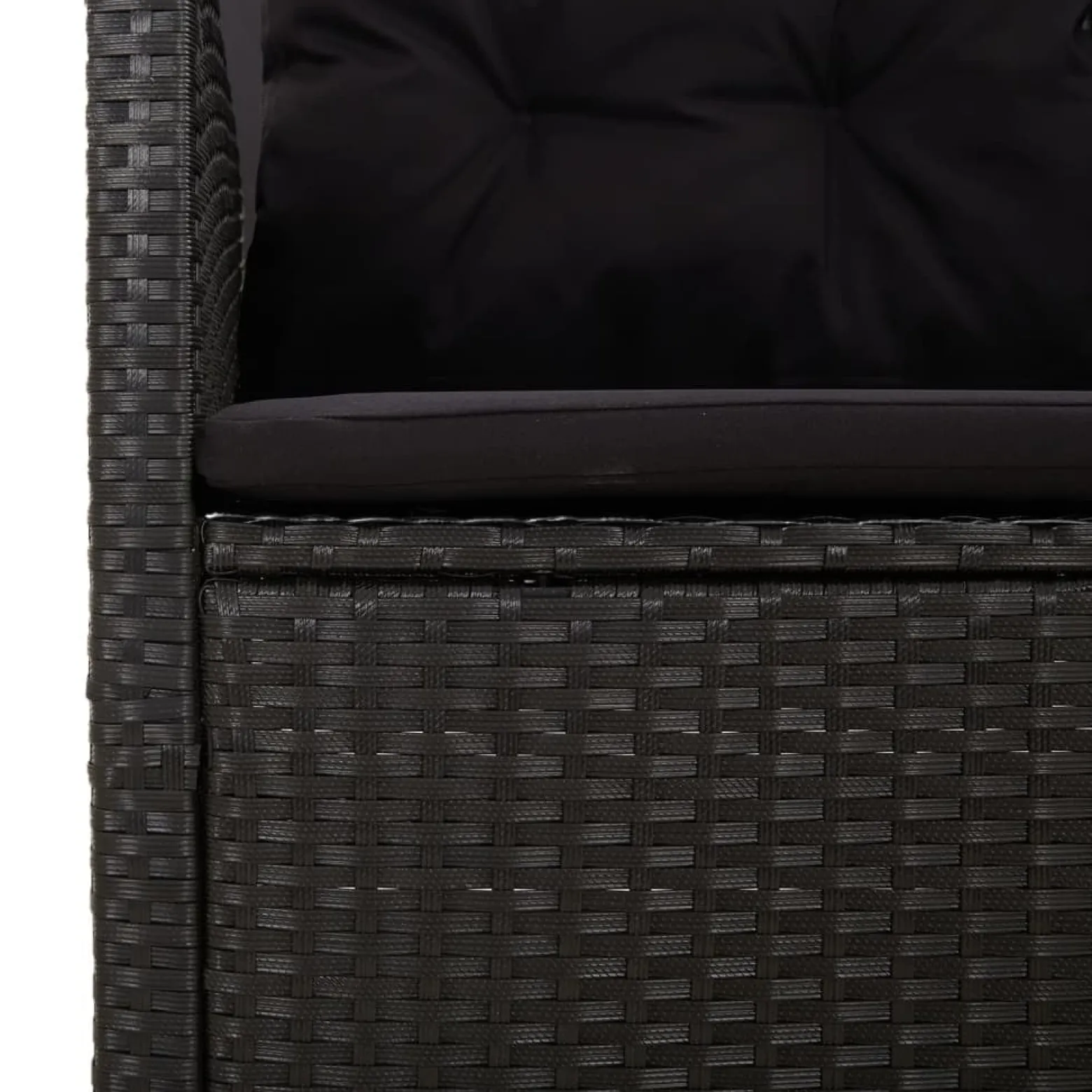 Sofa narożna Czarny Technorattan vidaXL