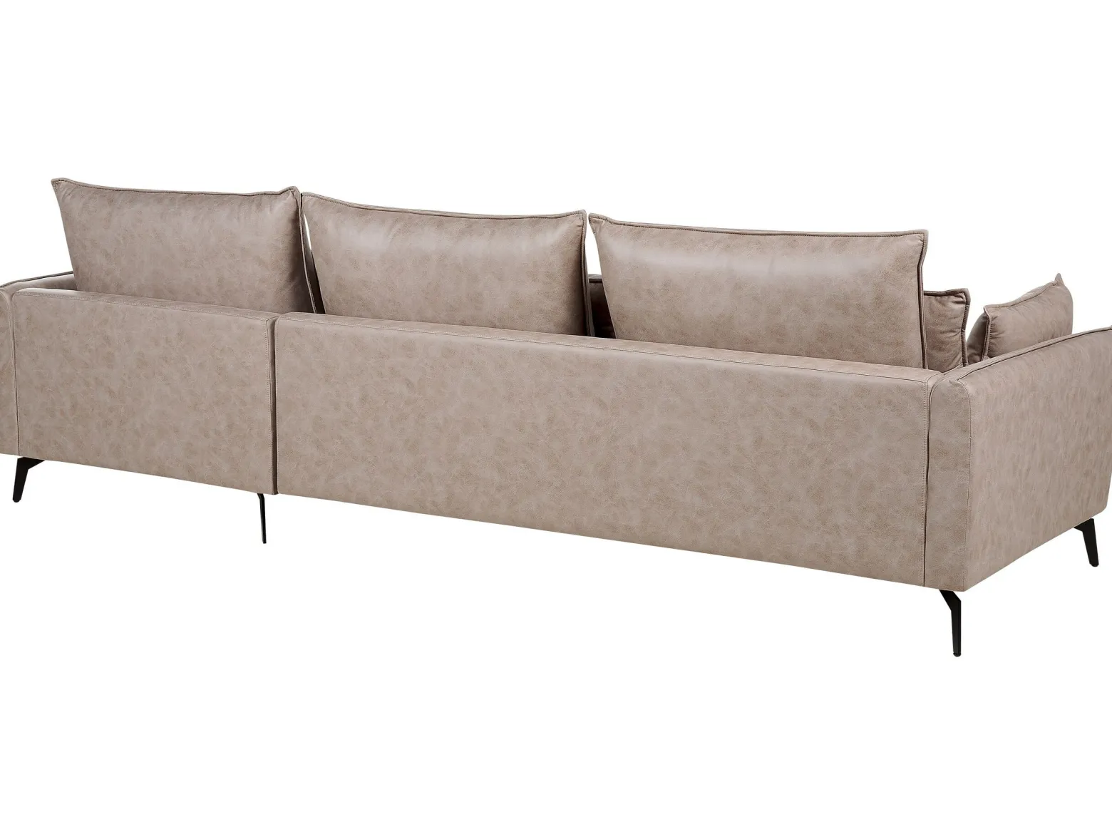 Sofa narożna lewostronna 3 osobowa jasnobrązowy