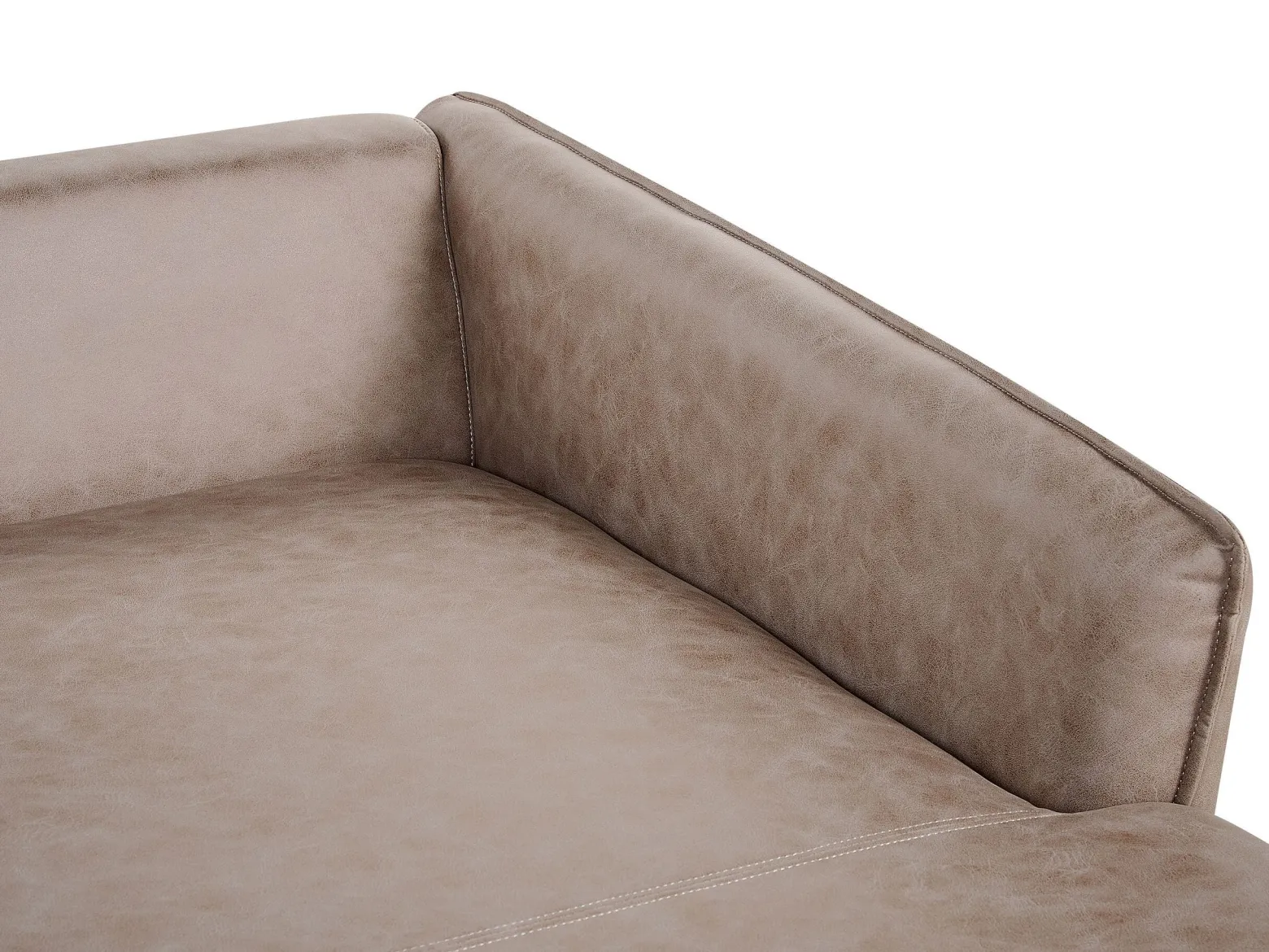 Sofa narożna lewostronna 3 osobowa jasnobrązowy