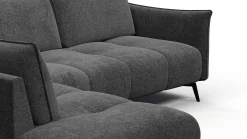 Sofa narożna 5 osobowa lewa AERA, ciemnoszara