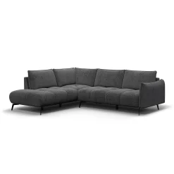 Sofa narożna 5 osobowa lewa AERA, ciemnoszara