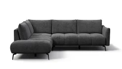 Sofa narożna 5 osobowa lewa AERA, ciemnoszara
