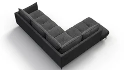 Sofa narożna 5 osobowa lewa AERA, ciemnoszara