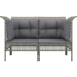 Sofa narożna Szary Technorattan Sofa narożna (2 szt.) vidaXL