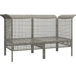 Sofa narożna Szary Technorattan Sofa narożna (2 szt.) vidaXL