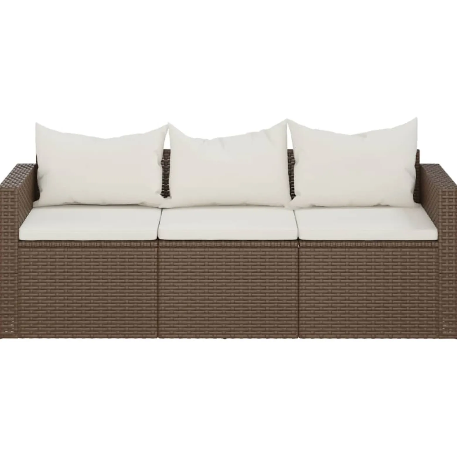 Sofa ogrodowa Brąz Technorattan vidaXL