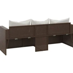 Sofa ogrodowa Brąz Technorattan vidaXL