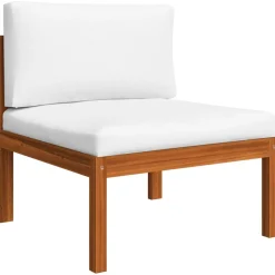 Sofa ogrodowa Kremowy Drewno akacjowe 4-osobowa vidaXL