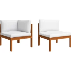Sofa ogrodowa Kremowy Drewno akacjowe 4-osobowa vidaXL