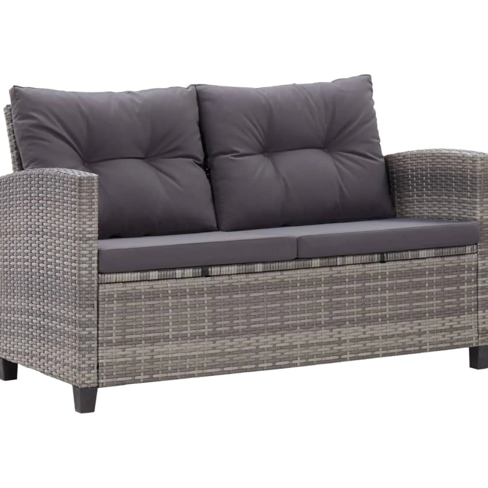 Sofa ogrodowa Szary Technorattan vidaXL