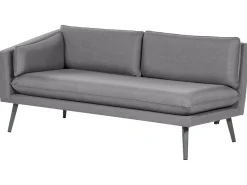 Sofa ogrodowa tapicerowana dla 3 osób szara