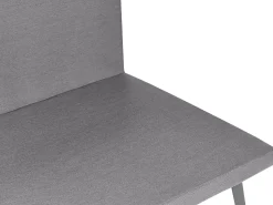 Sofa ogrodowa tapicerowana dla 3 osób szara